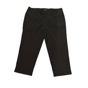 Zac & Rachel Women 22W Black and White‎ The Ultimate Fit Cropped Pants